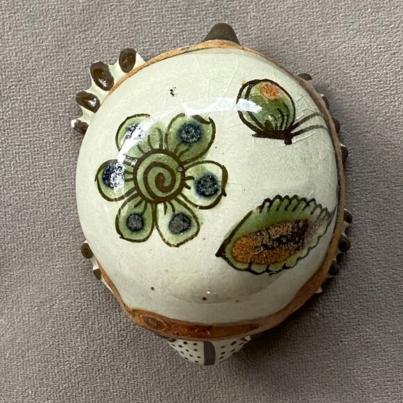 Tonala Ken Edwards Hand Painted Mexican Pottery Turtle Figurine 2 3/4" Mexico - Picture 3 of 3